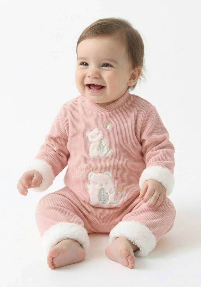 Pink Baby Salopette